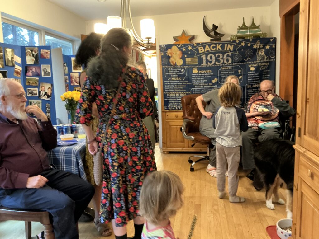 Hal's 90th birthday - guests & grandchildren